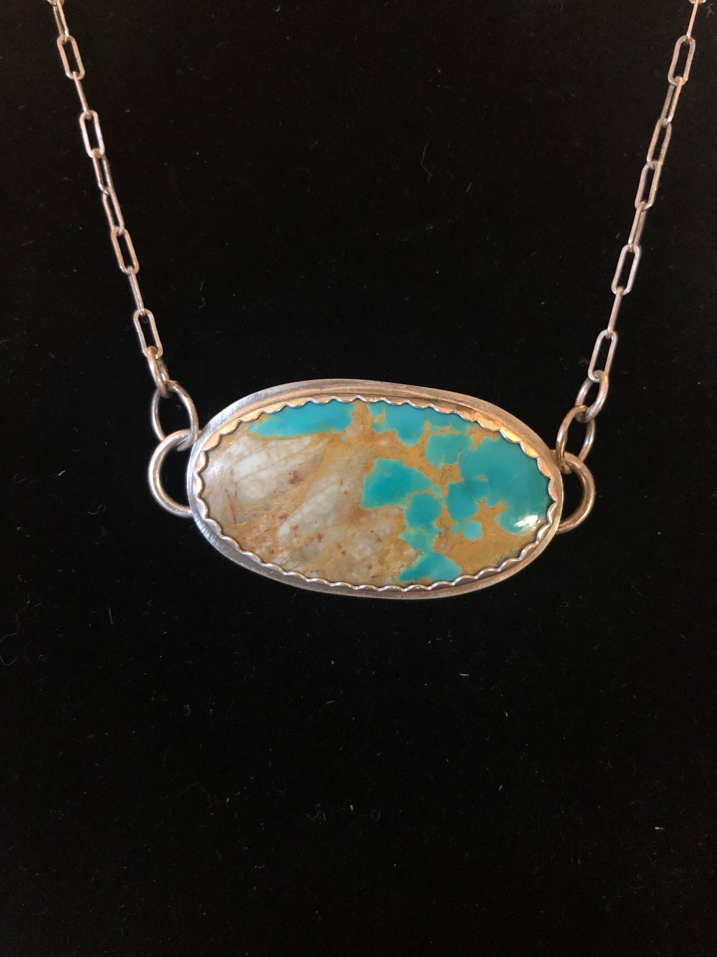 Sterling Silver & Turquoise Necklace: Oasis Statement Piece